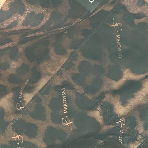 B. Makowsky Women's Leather Durango Shoulder Handbag KB8 Brown/Silver A201654 - Picture 8 of 14